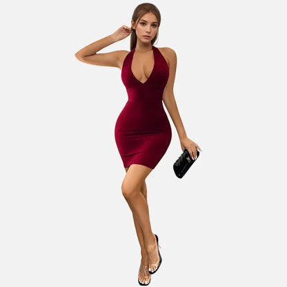 Sexy V-neck waist bag hip dress with slim fit temperament spicy women's clothing eprolo