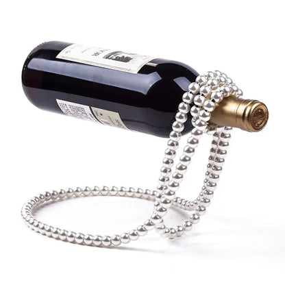 Pearl Necklace Stainless Steel Wine Rack Wine Pedestal Clamp Holder Suspension Champagne Whisky Small Ornaments eprolo