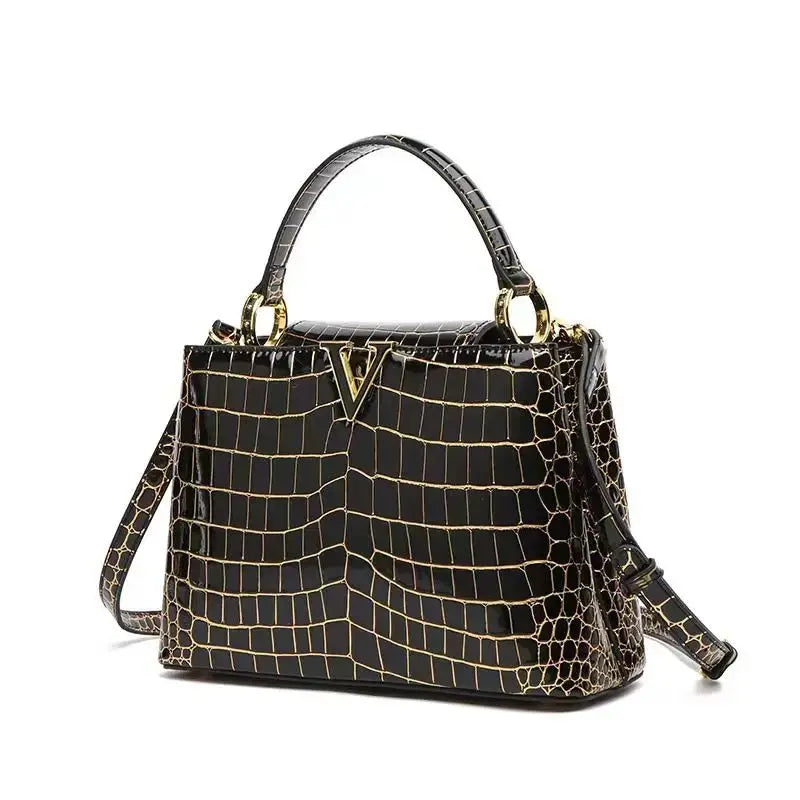 Luxury Designer Brand bolsa feminina 2023 New High-quality сумка Leather Crocodile Print Shoulder Handbags for Women 가방 Hot Sell eprolo