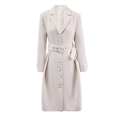 Belt and waist collection fashionable temperament single breasted solid color trench coat women's three-dimensional eprolo