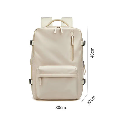 Waterproof 18 Inch Laptop Backpacks School Bags with usb Dily Life Vintage Unisex Leather Student Backpack for Men eprolo