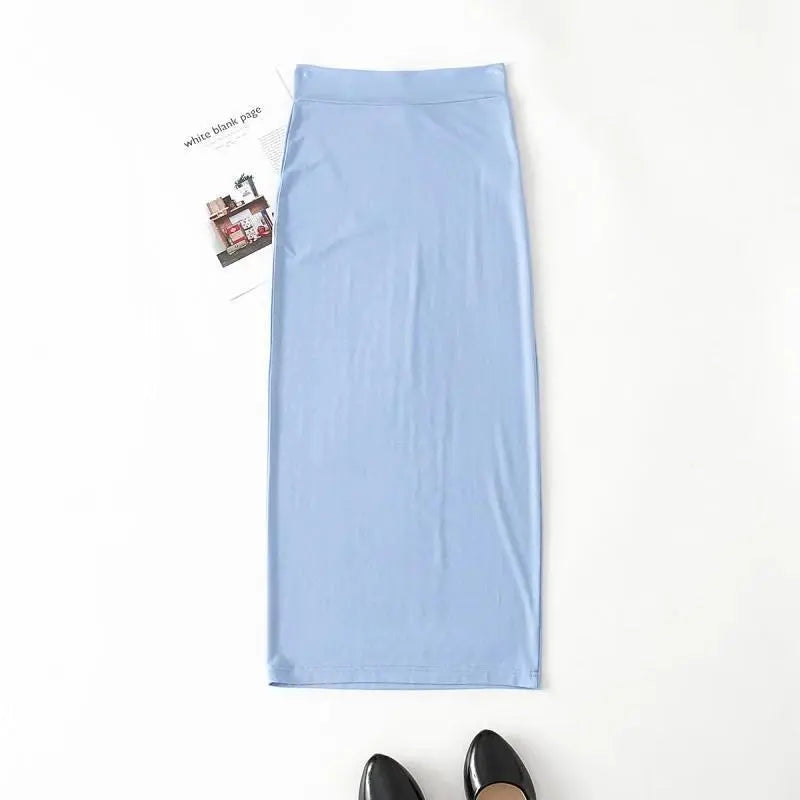 Straight tube skirt comfortable elastic slim fit women's hip hugging skirt mid length skirt eprolo