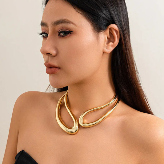 Simple fashionable niche multi-layer collar with exaggerated personality and snake bone necklace eprolo