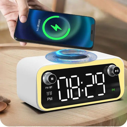 New alarm clock wireless charging Bluetooth clock thermometer wireless charging eprolo