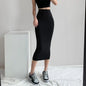 Straight tube skirt comfortable elastic slim fit women's hip hugging skirt mid length skirt eprolo