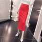 Straight tube skirt comfortable elastic slim fit women's hip hugging skirt mid length skirt eprolo