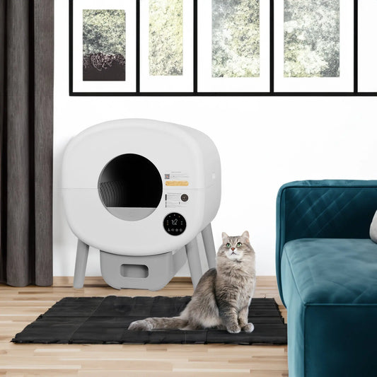 Automatic Smart Cat Litter Box, Large Capacity Self-Cleaning Litter Box with Infrared/Gravity/Ambient Light Function(Model B) eprolo