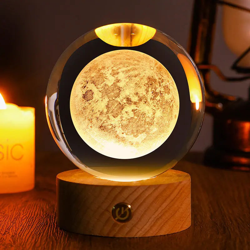 Starry Sky 3D Micro Landscape Crystal Ball Home Desktop Creative Interior Carving White Crystal Ball Ornament Craft Gift product eprolo