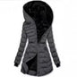 Women's cotton clothing hooded long sleeved warm and plush cotton clothing winter mid to long zipper jacket eprolo