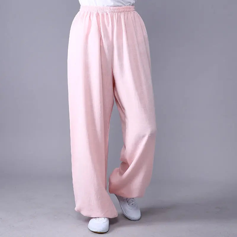 Cotton and linen summer Tai Chi clothing practice pants women's lantern pants yoga pants breathable Tai Chi pants eprolo