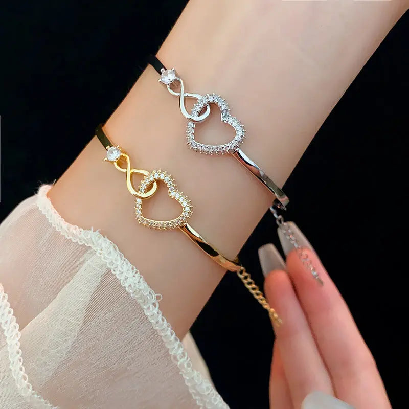 2025 Infinite - Symbol Hollow - Heart Bracelet for Daughter, with Gift Box, Ideal for Her Birthday Party and as an Adult Gift eprolo