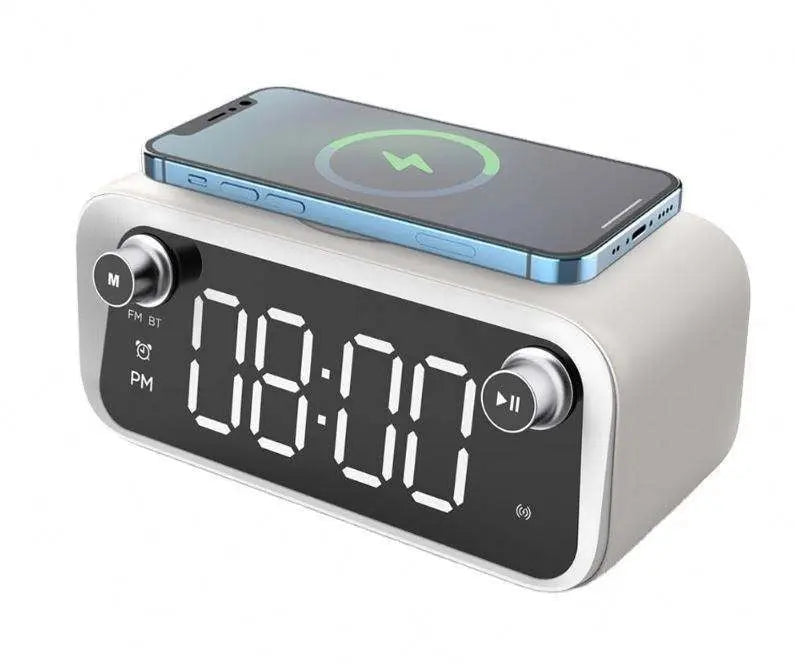 New alarm clock wireless charging Bluetooth clock thermometer wireless charging eprolo