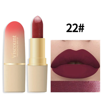 Waterproof And Durable Lipstick Velvet Fine Glitter Matte Lip And Cheek Dual-Use Lipstick eprolo