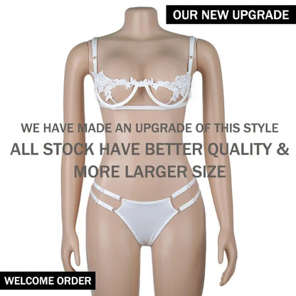 Ellolace Sexy Lingerie Women's Underwear Set See Through Brassiere Lingerie Set Sexy Lace Underwear Bra and Panty Set Wholesale eprolo