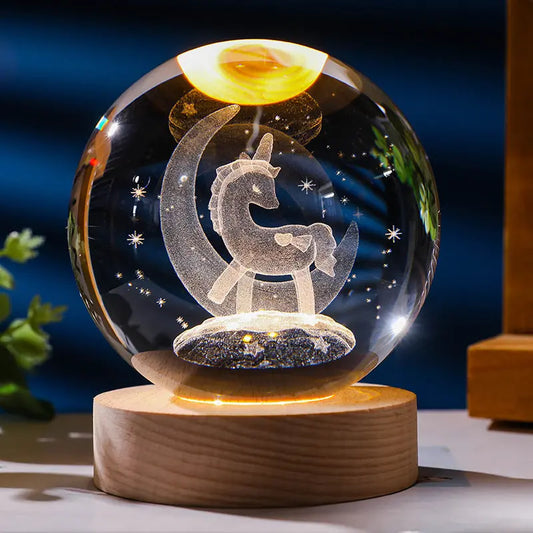 Starry Sky 3D Micro Landscape Crystal Ball Home Desktop Creative Interior Carving White Crystal Ball Ornament Craft Gift product eprolo