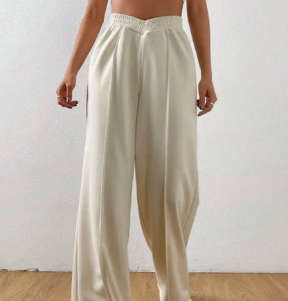 Women's loose casual pants comfortable home pants solid color casual wide leg sports pants eprolo