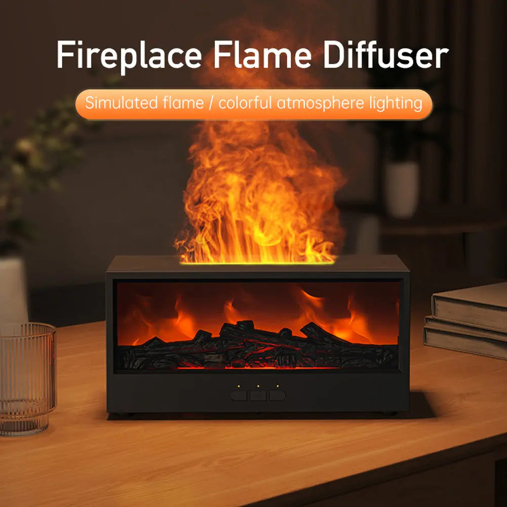 3D simulation fireplace flame aromatherapy machine big spray home desktop simulation charcoal fireplace humidifier eprolo