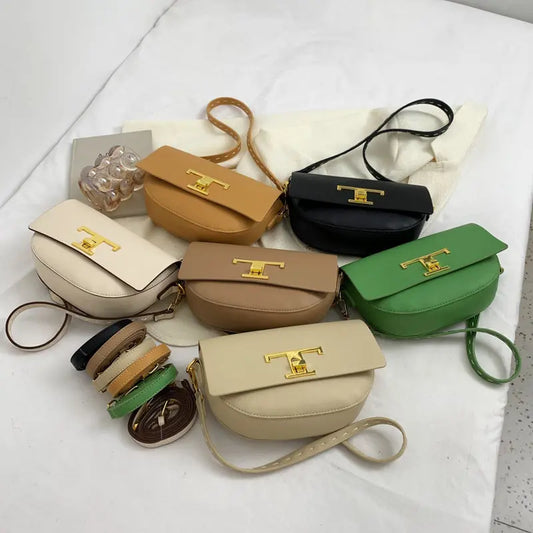 Women's Bags Spring Fashion Bags Crossbody Bags Trendy Shoulder Bags Texture Saddle Bags Underarm Crossbody Bags eprolo