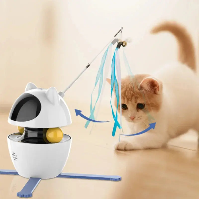 Chasing Exercising Laser Toy USB Rechargeable 4-in-1 Cat Toys Indoor Electric Interactive Toys with Ball  Pet cat Teasing cats eprolo