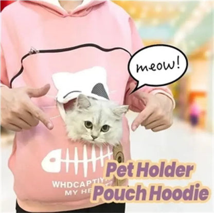 Pet Carrier Thicken Hoodies Kitten Puppy Holder Animal Pouch Hoodie Breathable Hooded Sweatshirt Teen Girls Women Pullovers Tops eprolo