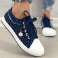 Large mesh student sports board shoes with hollowed out casual flat bottom lace up canvas shoes for women eprolo