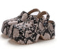 Cave shoes for women in summer, leopard print height increasing thick soled Southeast Asian beach garden shoes, cool slippers for outdoor wear eprolo