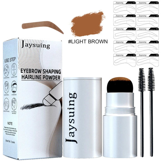 Jaysuing Eyebrow Printing Set Eyebrow Powder Hairline Retouching Eyebrow Shape Portable Hairline Eyebrow Repair Shadow Powder eprolo