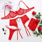 Grid Stitching Eyelash Lace Lanyard Chain Bow Waistband Erotic Underwear eprolo