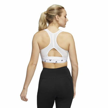 Sports Bra Adidas PowerReact Training White Bigbuy