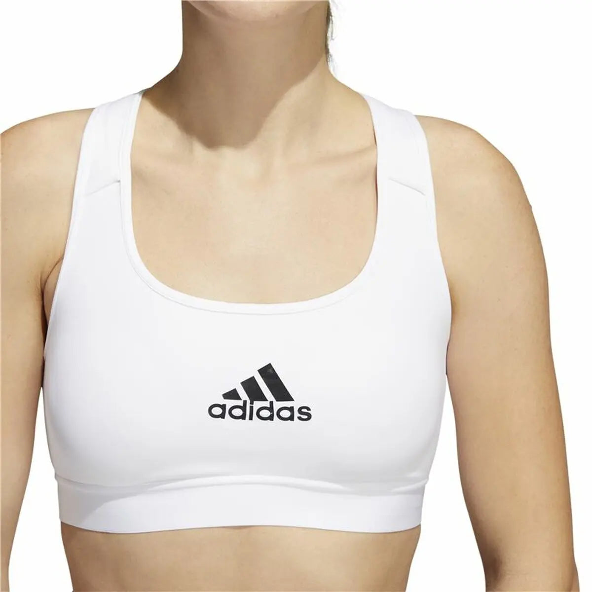 Sports Bra Adidas PowerReact Training White Bigbuy