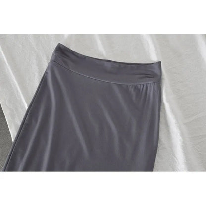 Straight tube skirt comfortable elastic slim fit women's hip hugging skirt mid length skirt eprolo