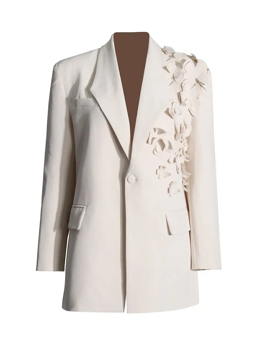 Splicing three-dimensional butterfly decoration suit jacket eprolo