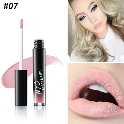 MYS Brand Makeup Matte Liquid Lipstick Tint Waterproof Make Up Long Lasting Lip Stick Nude Lip Gloss Cosmetics Batom eprolo