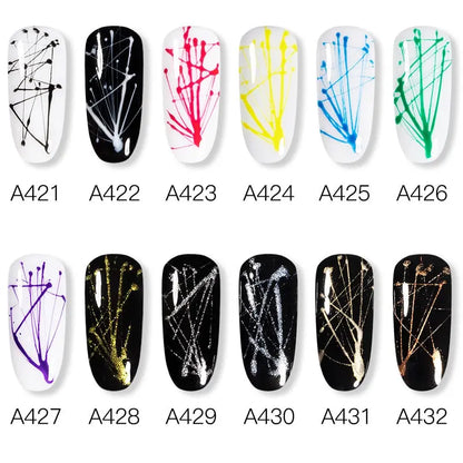 ROSALIND Gel Spider Line For Nails Art Gel Polish UV Colors Painting Gel Nail Polish Spider Gel Lacquer Web Stickers Gel Polish eprolo