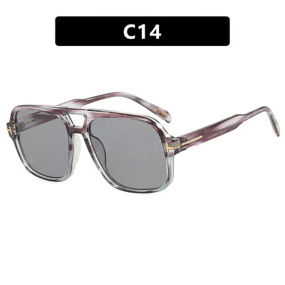 Pilot retro double beam sunglasses, new high-end sunglasses, UV resistant sunglasses, trendy eprolo