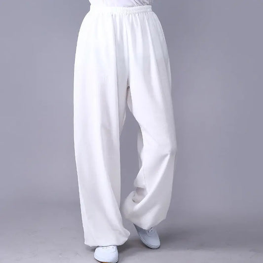 Cotton and linen summer Tai Chi clothing practice pants women's lantern pants yoga pants breathable Tai Chi pants eprolo