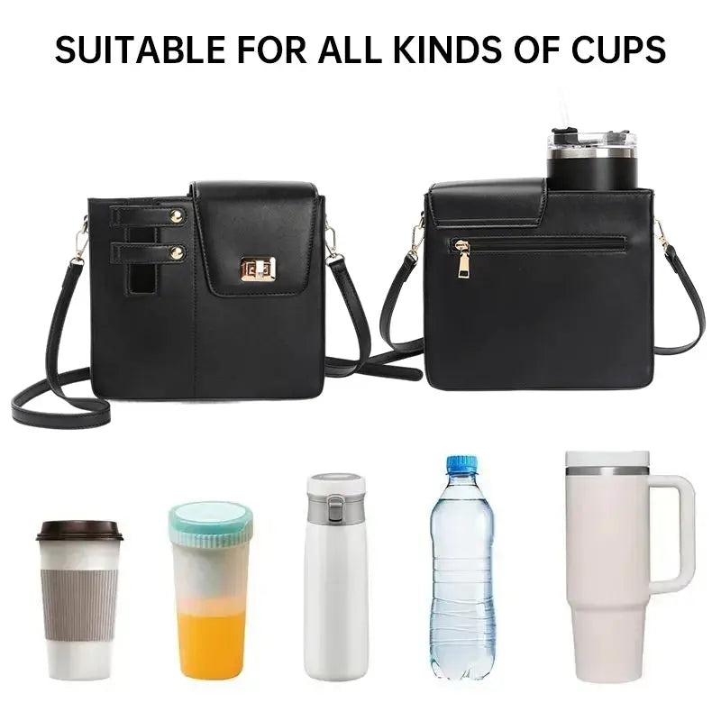 Outdoor Purse Cup Holder Bag for Stanley, Crossbody Water Bottle Bags,Crossbody Water Bottle Bag for Most Water Bottles eprolo