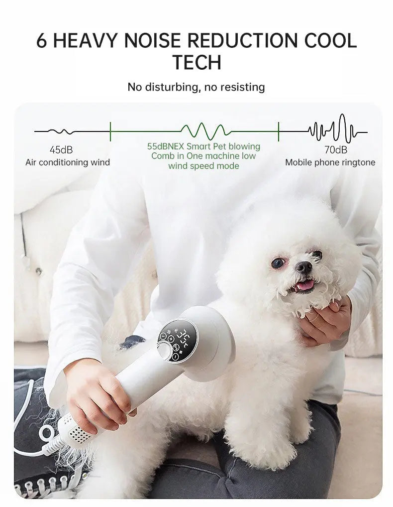 Smart Pet Hair Dryer Dog Golden Retriever Cat Grooming Hairdressing Blow & Comb Silent No Harm Pet Cleaning Supplies Pet Product eprolo