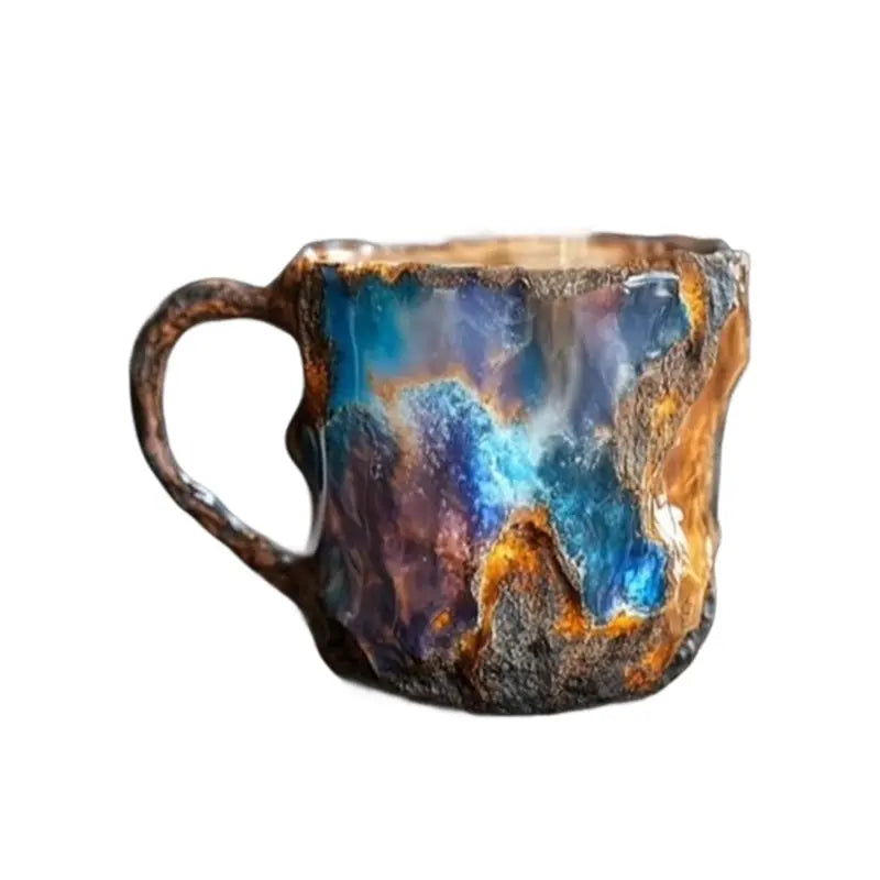 Healing & Spiritual Gifts: New Multi-Color Natural Mineral Crystal Mug. Colorful Crystal Christmas Mug for Coffee, Perfect for Festival. eprolo