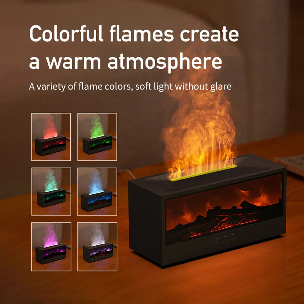 3D simulation fireplace flame aromatherapy machine big spray home desktop simulation charcoal fireplace humidifier eprolo