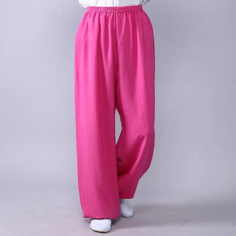 Cotton and linen summer Tai Chi clothing practice pants women's lantern pants yoga pants breathable Tai Chi pants eprolo