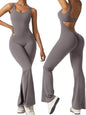 Women's sleeveless flared jumpsuit sexy backless vest tight fitting hip lifting yoga jumpsuit eprolo