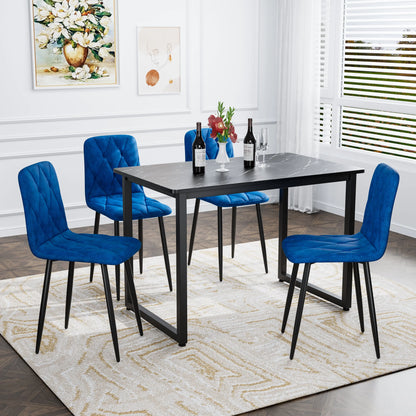 Dining Chairs Set of 4, Modern Kitchen Dining Room Chairs, Velvet Dining Chair Upholstered Cushion Seat and Sturdy Metal Legs eprolo