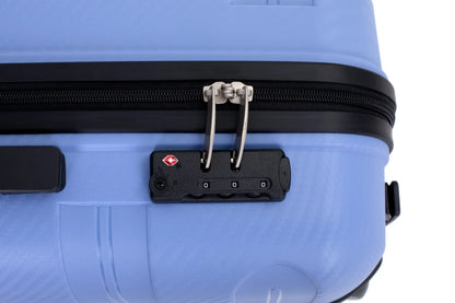 Hardshell Suitcase Spinner Wheels PP Luggage Sets Lightweight Durable Suitcase ,3-Piece Set (20/24/28) ,Purplish Blue eprolo