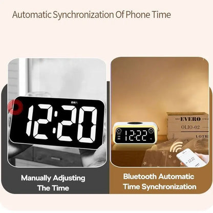 New alarm clock wireless charging Bluetooth clock thermometer wireless charging eprolo