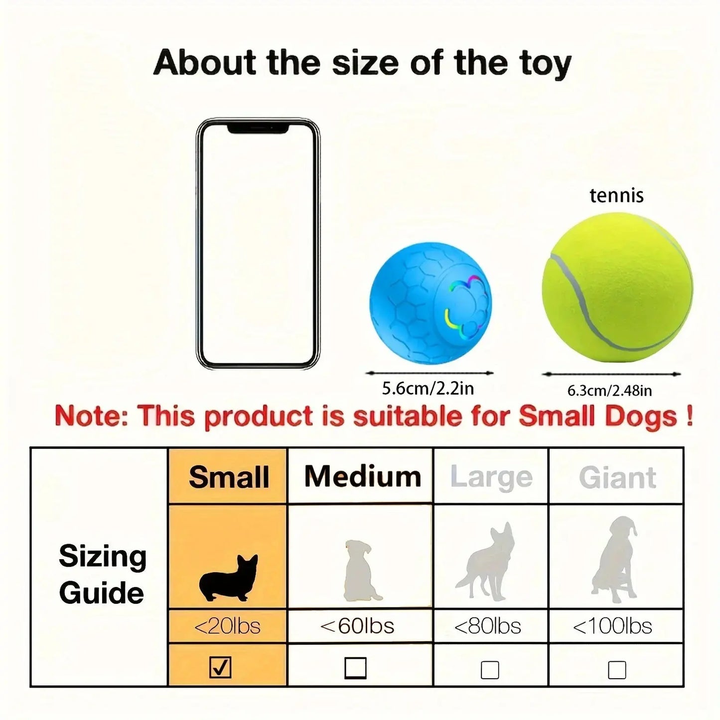 Interactive Pet Toy Ball - Rechargeable, Bite Resistant, Automatic Smart Bouncing Balls eprolo