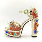 Plus Size Heel Water Block Heel Baroque Fish Mouth Women's Sandals eprolo