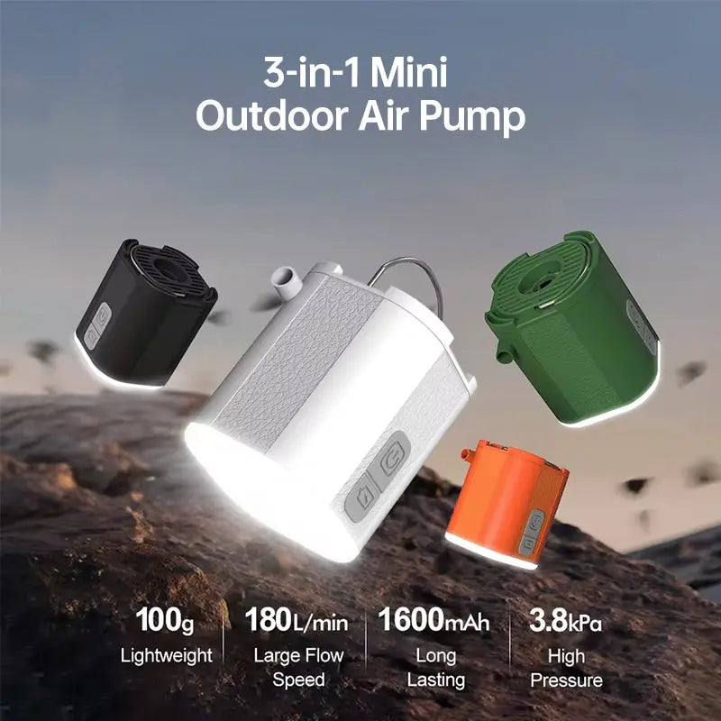 Mini Electric Pump for Inflating/Deflating Air Mattresses & Swimming Rings, Portable for Camping eprolo