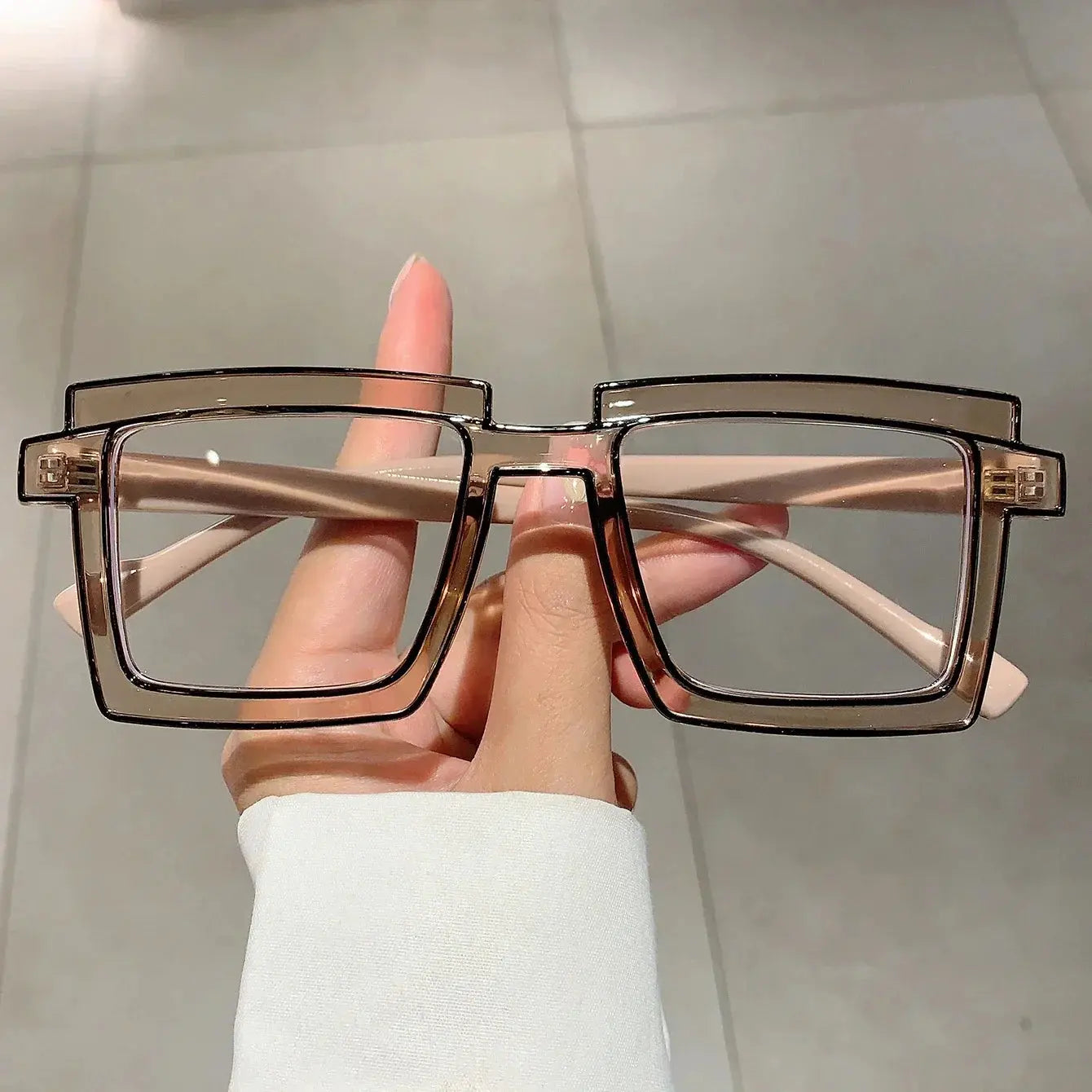 Vintage Square Eyeglasses   New Cute Cartoon Style Blue Light Blocking Spectacles Ins Trendy Optical Computer Eyewear eprolo