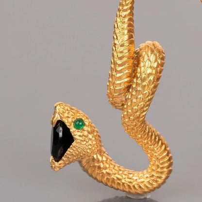 Mysterious Spirit Snake Earnail Female Natural Style Exquisite Jewelry Personality Light Luxury Earaccessory eprolo